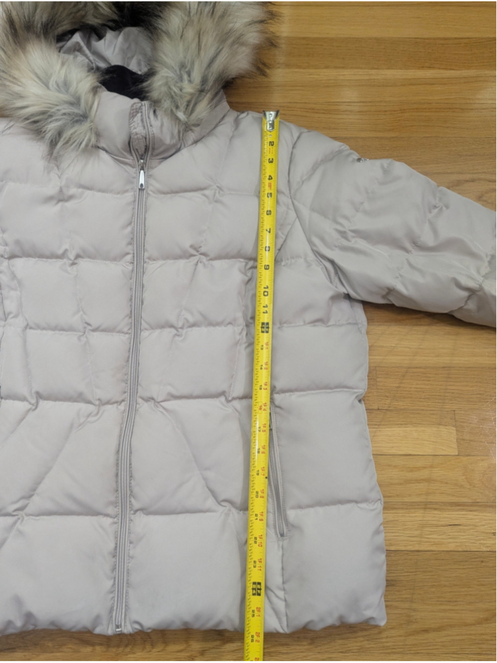 Calvin Klein Light Purple Down Puffer Jacket 0X Removable Faux Fur Hood - Picture 11 of 13